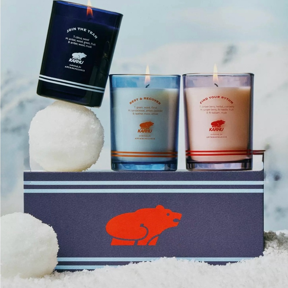 Anthropologie NWT/NIB Karhu Boxed Candles, Set of 3